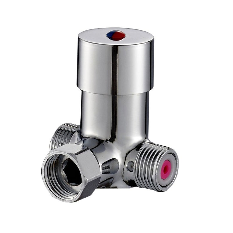 Weirun Bathroom Kitchen Brass Automatic Sensor Touchless Sink Faucet Hot & Cold Water Temperature Control Thermostatic Mixer Mixing Valve - Image 1